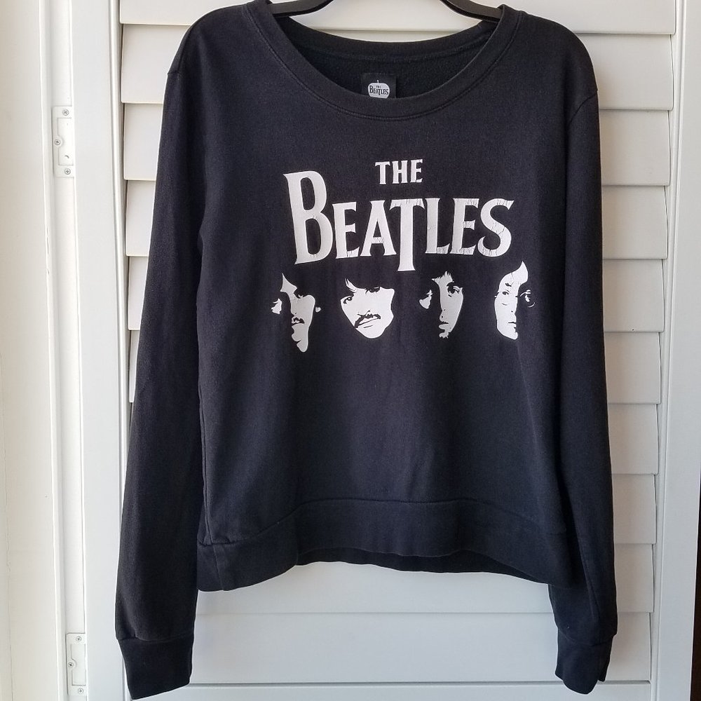 The Beatles Long Sleeve Black Sweatshirt (S/P)